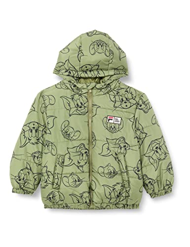 FILA Unisex Kinder Tonk Jacket Padded, Loden Green Tom & Jerry AOP, 122/128 von FILA