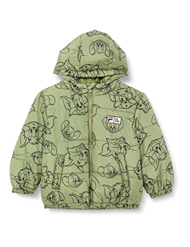 FILA Unisex Kinder Tonk Jacket Padded, Loden Green Tom & Jerry AOP, 86/92 von FILA