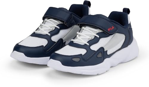 FILA Unisex Kinder Ventosa Cb Velcro Kids Sneaker, White Fila Navy, 28 EU Weit von FILA