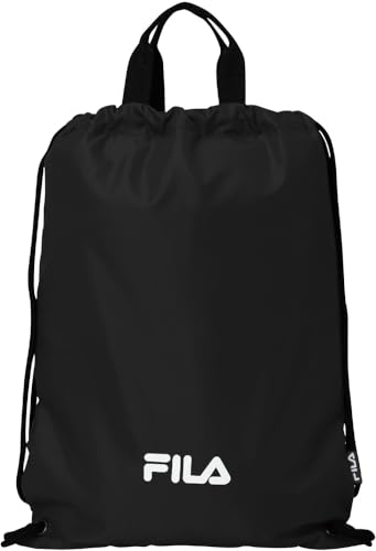 FILA Unisex LODI Draw String Gym Bag New Logo Backpack, Black von FILA