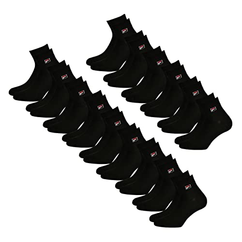 FILA Unisex Quarter Socken Socks Sportsocken Kurzsocken F9303 15 Paar, Größe:39-42, Artikel:-200 black von FILA