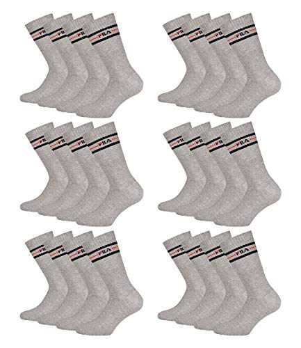 FILA Unisex Tennissocken Sportsocken Vintage Socken F9092 12 Paar, Größe:43-46, Artikel:-400 grey von FILA