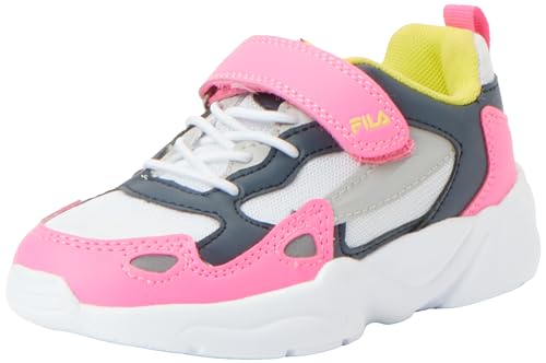 FILA Unisex Kinder Ventosa Cb Velcro Kids Sneaker, White Fila Navy Sugar Plum, 30 EU von FILA