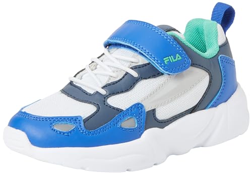 FILA Unisex Kinder Ventosa Cb Velcro Kids Sneaker, White Fila Navy Surf The Web, 35 von FILA