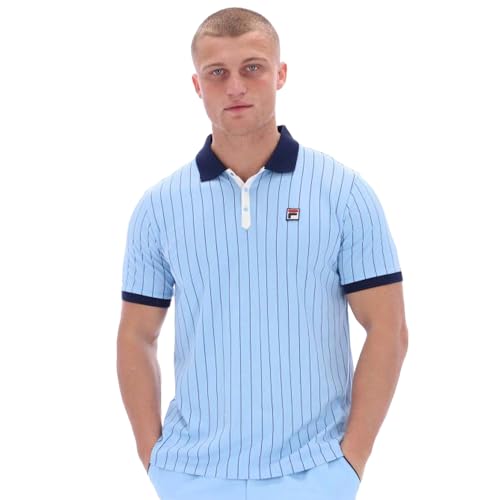 FILA Vintage BB1 Classic Striped Polo Shirt - Blue Bell Navy/Gardenia-L von FILA