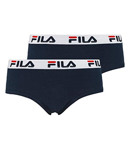 Fila, Damen Urban Hipster, Culotte, 2er Pack, Cotton Stretch, Navy, M von FILA