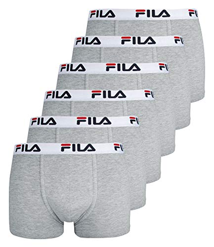 Fila 6er Pack Herren Urban Boxershorts Unterwäsche Boxer FU5016, Farbe:400 - Grey, Bekleidungsgröße:M von FILA