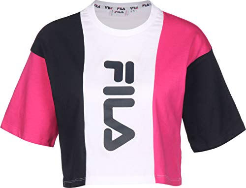 Fila Bai Cropped T-Shirt pink Yarrow/Black iris/briwh von FILA