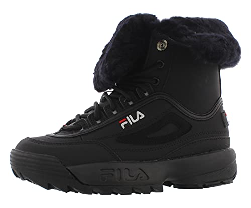 Fila Damen Disruptor Shearling Stiefel, Schwarz, 43.5 EU von FILA