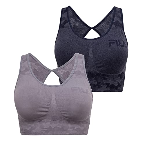 Fila Damen Nahtloser BH, Blickdicht, Mehrfarbig, Large von FILA