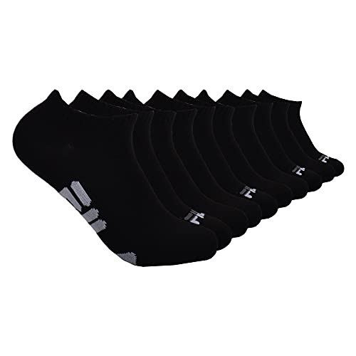 FILA Damen 10 Pack No Show Socken, Schwarz/Mehrfarbig (10er-Pack), Einheitsgröße von FILA