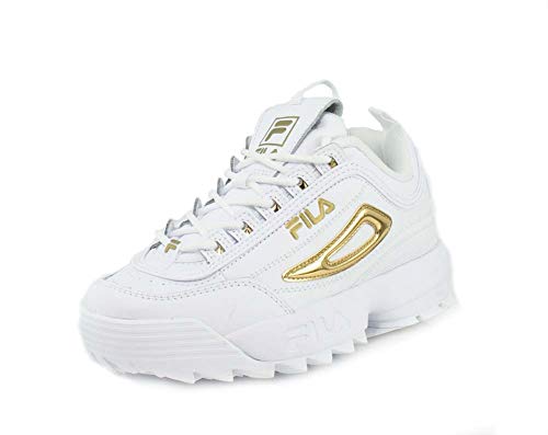 Fila Damen-Sneaker Disruptor II, (Weiß/Gold/Weiß), 42 EU von FILA