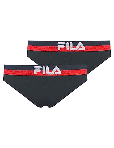 Fila Damen String 2er Pack (M, Navy) von FILA