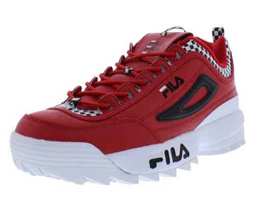 Fila Disruptor Ii Premium Sneaker für Herren, Rot/Schwarz/Weiß, 46 EU von FILA