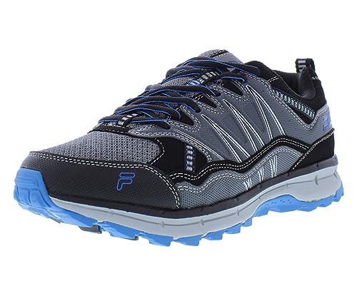 Fila Evergrand Weiter Trailrunning-Schuh, Grau, Schwanrz/Grau/Blau, 47.5 EU von FILA