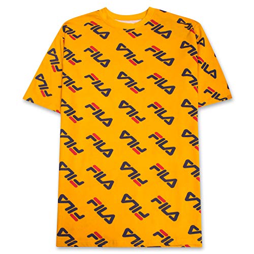 Fila Große und große Hemden für Herren, kurzärmelig, Rundhalsausschnitt. - Gold - XXX-Large Hoch von FILA