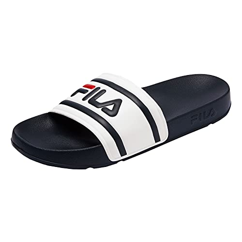 Fila Herren Badeschuhe Badelatschen Badeschlappen Morro Bay Slipper III, Farbe:Mehrfarbig, Artikel:-13037 White - fila Navy, Schuhgröße:EUR 42 von FILA