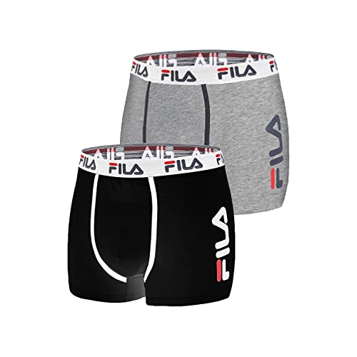 FILA BoxerShorts Herren Langlebig, Unterhosen Männer, Anti-Reizung, Ultraweich (2er Pack) von FILA