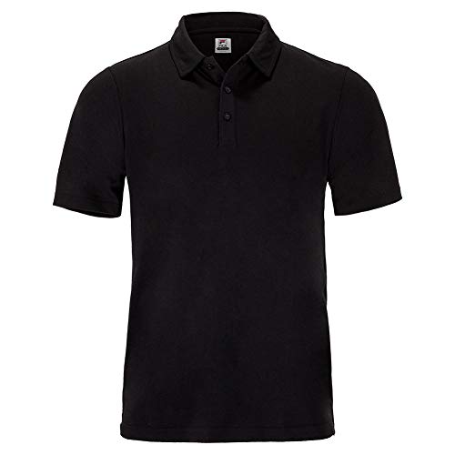 Fila Herren Essentials Pique Tennis Polo, Schwarz, XL von FILA