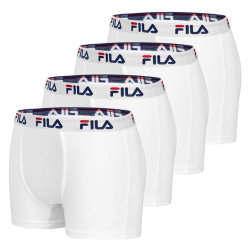 Fila Herren FI/1BCX4/FU5016 Retroshorts, WH, S (4er Pack) von FILA