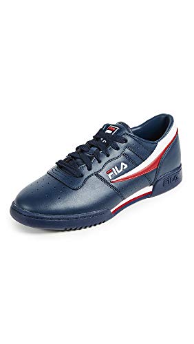 Fila Herren Original Fitness Lea Classic Sneaker, Blau - Marineblau/Weiß/Rot - Größe: 46 EU von FILA