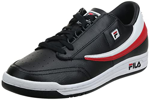 Fila Herren Original Tennis Classic Sneaker, Schwarz, Weiß, Fila, Rot, 42 EU von FILA