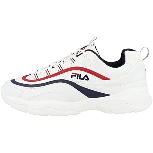 Fila Herren Ray Low 1010561-150 Sneaker, White Navy Red 1010561 150, 44 EU von FILA