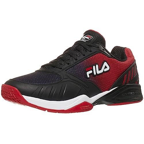 Fila Herren Volley Zone Sneaker, Schwarz/Weiß/Fila Rot, 44.5 EU von FILA