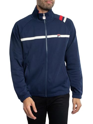 Fila MK2 Archive Trainingsjacke, Marineblau/Weiß/Rot (UK, Alpha, L, Regular, Regular, Marineblau), Navy / Weiß / Rot, L von FILA