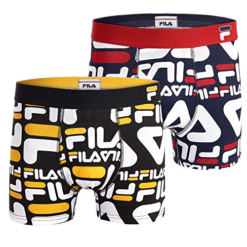 Fila Men's 3" No Fly Boxer Brief with Built in Pouch Support (2-Pack of Trunk Briefs) von FILA