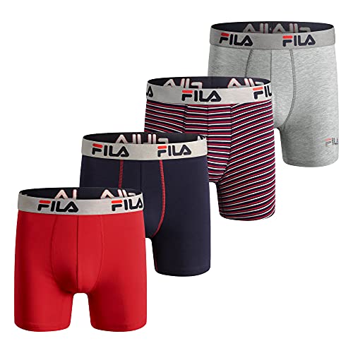 Fila Men's 4-Pack 95% Cotton, 5% Spandex Briefs, AOP, 3X-Large von FILA