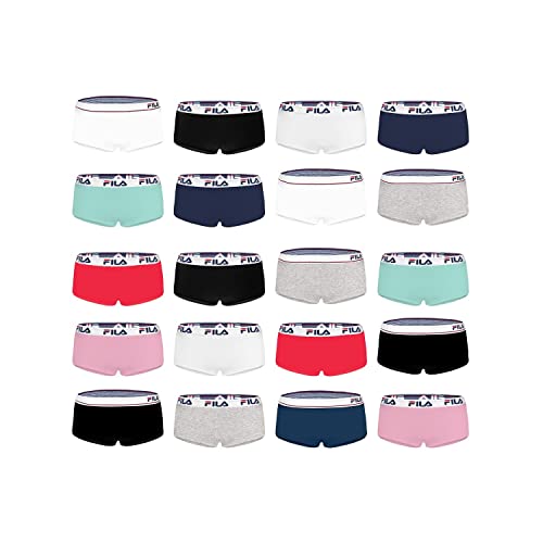 Shorty Damen Pack Surprise, Unterwäsche Frauen, Zufälliges Muster, Empfindliche Haut (4er Pack), Mehrfarbig, Xs von FILA