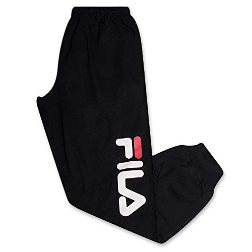 Fila Sweatapnts for Men Big and Tall Cotton Fleece Jogger Sweatpants Black 2XLT von FILA