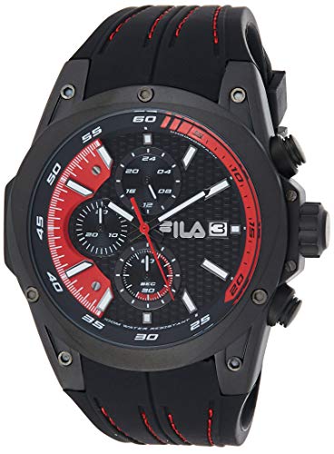 Fila Unisex Erwachsene Analog Quarz Uhr mit Silikon Armband FILA38-823-003 von FILA