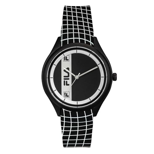 FILA Unisex Erwachsene Armbanduhr FILASTYLE 44 mm Armband Silikon 38-321, Farbe:schwarz von FILA