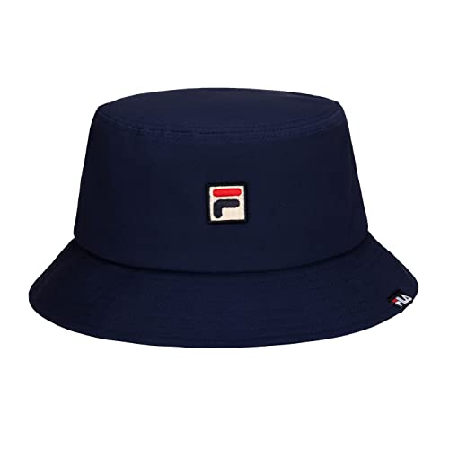 Fila Unisex Heritage F-Box Patch with Pocket Bucket Hat (Peacoat) von FILA