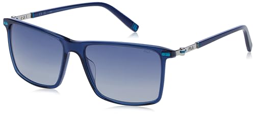 Fila Unisex SFI447 Sunglasses, 0U11 Blu Trasparente, 57 von FILA