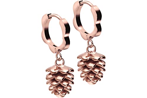 FILANGO 1 Paar Chirurgenstahl Creolen TANNENZAPFEN Ohrring Schmuck Roségoldfarben FILANGO 1 Paar Chirurgenstahl Creolen TANNENZAPFEN Ohrring Schmuck Roségoldfarben von FILANGO