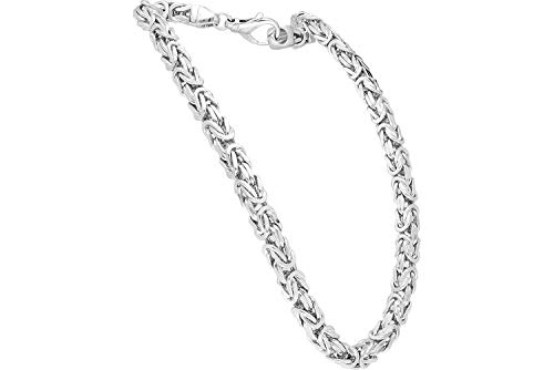 FILANGO Halskette Unisex 925er Silber Königskette mit Karabinerverschluss hochglanzpoliert silberfarben rhodiniert 2 mm Länge 45 cm von FILANGO