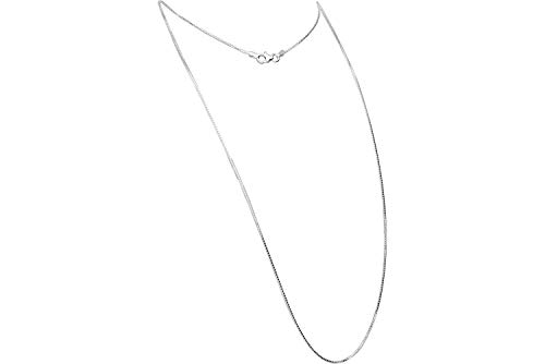 FILANGO Halskette Unisex 925er Silber Venezianer Kette Karabinerverschluss rhodiniert & hochglanzpoliert 0,8 mm x 42 cm von FILANGO