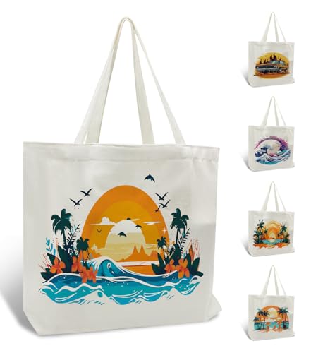 FILASLFT Malen nach Zahlen, Strandtasche, Malen nach Zahlen für Erwachsene, Segeltuchtasche mit kleiner Reißverschlusstasche, 45 x 34 cm FILASLFT Malen nach Zahlen, Strandtasche, Malen nach Zahlen für Erwachsene, Segeltuchtasche mit kleiner Reißverschlusstasche, 45 x 34 cm von FILASLFT