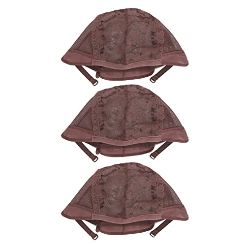 3 Stück Dehnbare Strumpf-Perückekappe, Dehnbare Nylon-Perückekappen für Frauen, Atmungsaktiver Nylon-Mesh-Hut für Cosplay-Make-up-Kostüme von FILFEEL
