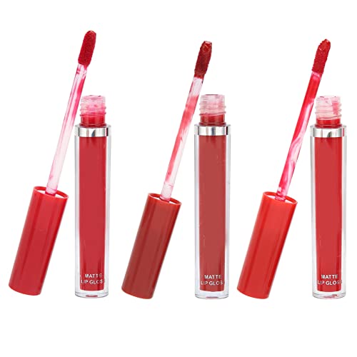 3pcs Lip Glaze Matte Flüssiger Lippenstift Langlebig Wasserdicht Feuchtigkeitsspendend Modisch für Mädchen Frauen von FILFEEL