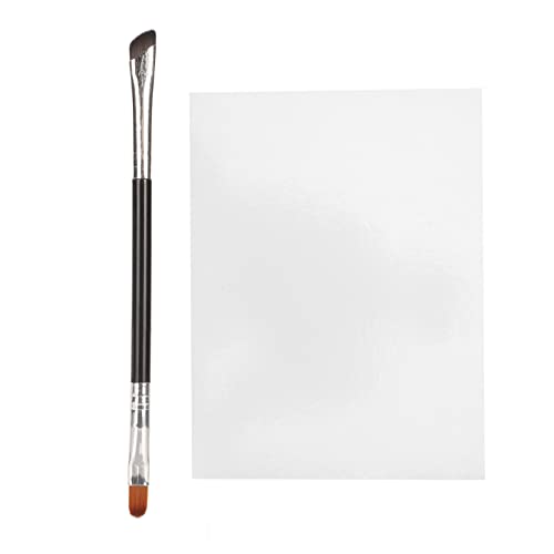 50 Stück Hand Palette, Einweg-Misch Palette, Wasserdichtes Papier mit Doppel Pinsel Nagel Zeichnung Stift, L (7,6 Cm X 10cm) von FILFEEL