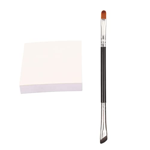 50 Stück Handpalette, Make-up-Palette, Papiersichel, Make-up-Mischpapier-Palette mit Eyeliner-Pinsel, Doppelseitiger Eyeliner-Detailpinsel, Nagelmalpapier, S von FILFEEL