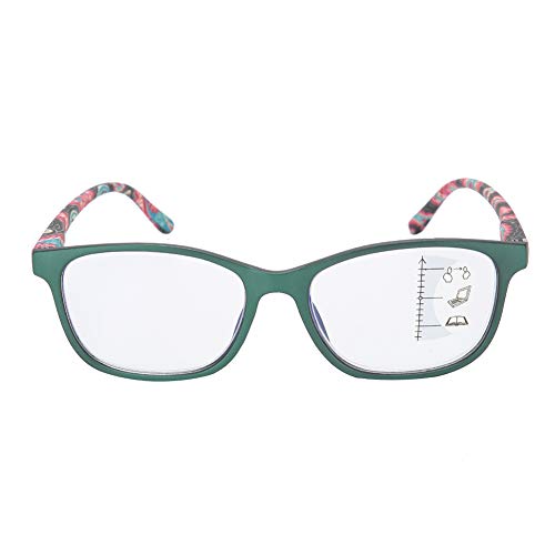 FILFEEL Anti Blue Rays Lesebrille für Frauen und Männer, Multifokale Presbyopie-Brille zur visuellen Ermüdungslinderung, tragbarer Leser mit Aufbewahrungsbox(+150-Grün) von FILFEEL