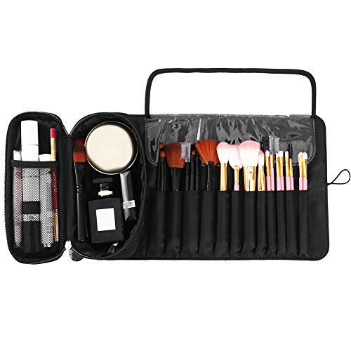 Faltbare Kosmetik Organizer Makeup Pinsel Lippenstift Creme Beauty Tool Makeup Bag - Schwarz von FILFEEL