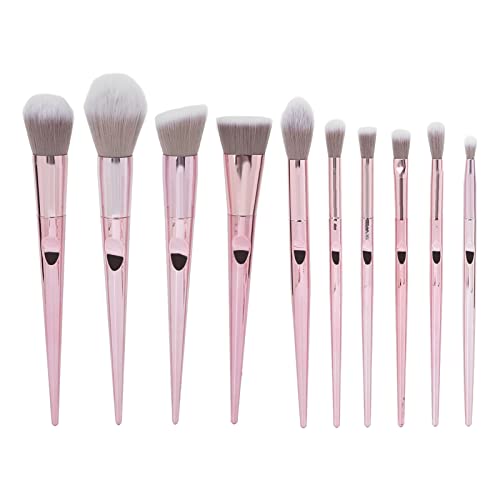 Make-up-Pinsel-Set, 10 Stück Puder-Lidschatten-Highlight-Pinsel-Set, Professionelles Daumengriff-Make-up-Pinsel-Set für das Tägliche Make-up, Champagner-Gold von FILFEEL