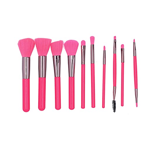 Make-up Pinsel Set, 10 Stück Rose Red Make Up Pinsel für Puderformung Rouge Concealer Lidschatten, Beauty Pinsel Set mit Weichem Haar von FILFEEL