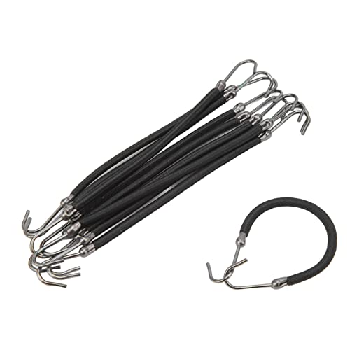 Pferdeschwanz-Halter-Haken, 10 Stück, Elastische Haarband-Haken, Flexibles Styling-Werkzeug für Frauen und Mädchen, Pferdeschwanz-Halter mit Hoher Elastizität (BLACK) von FILFEEL